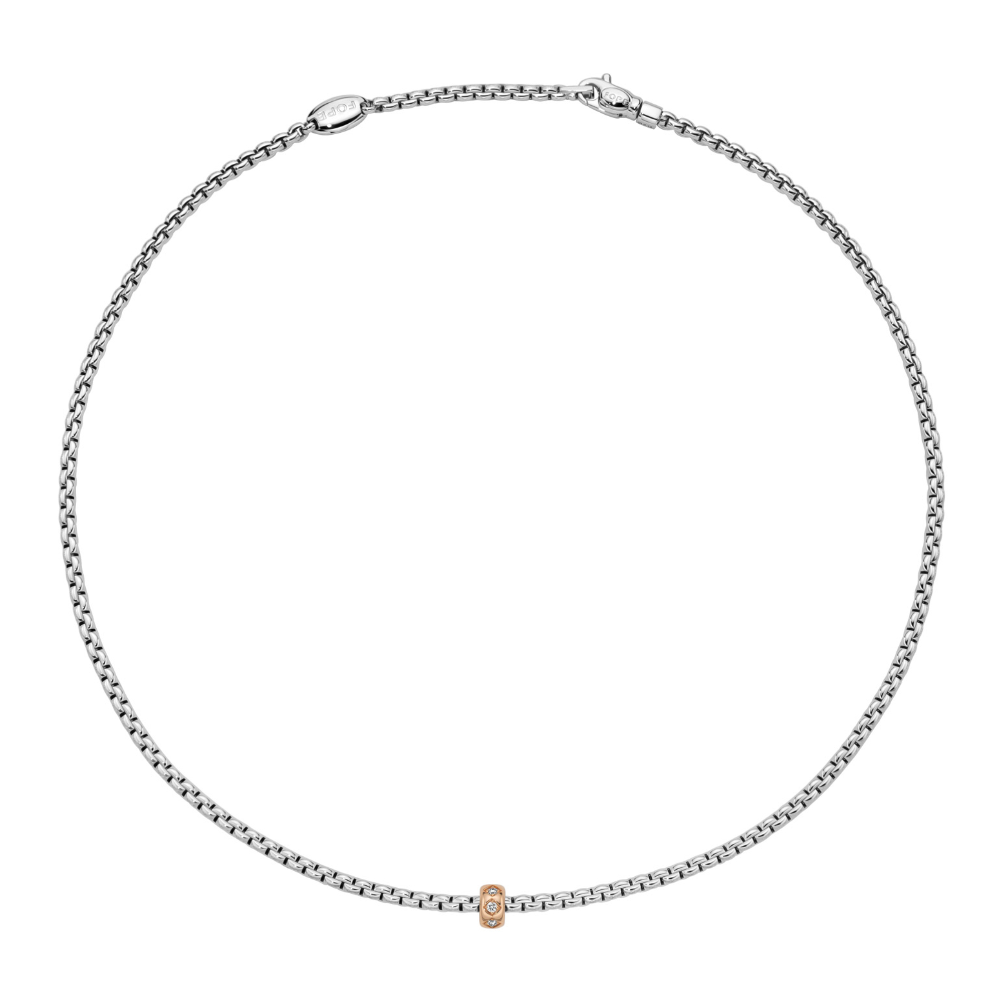 FOPE - Eka Halskette mit Diamanten in Rautenfassung