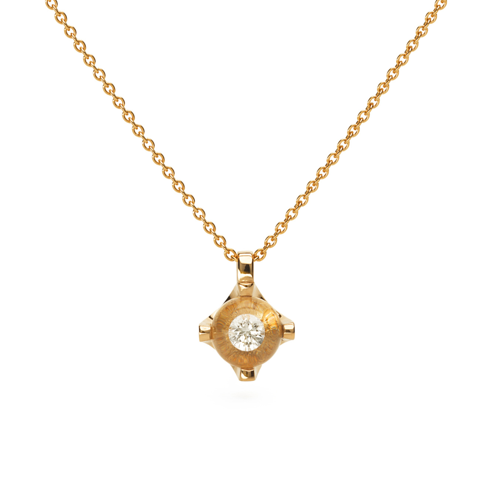 Schmuckwerk - Anhänger Glasklar mit Halskette