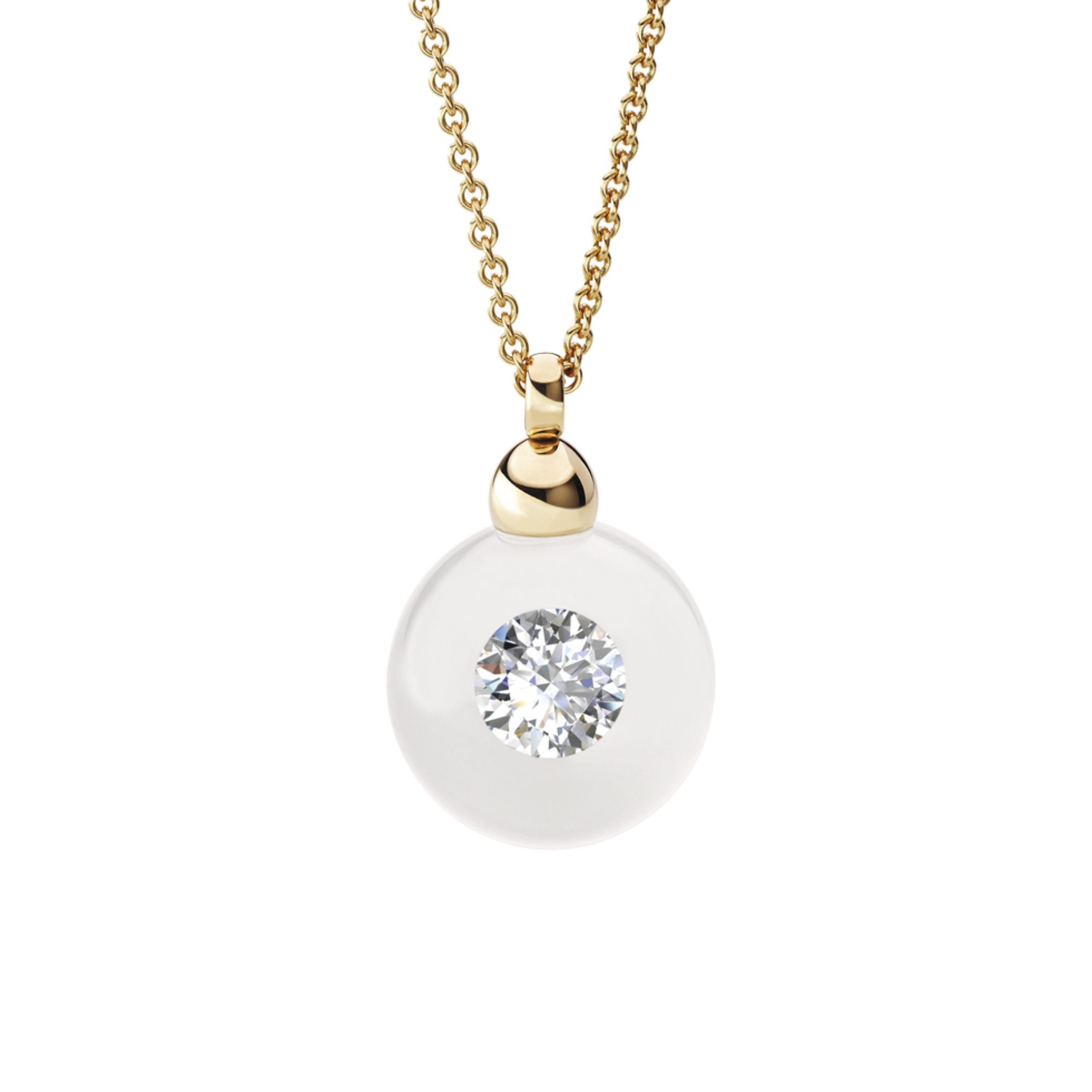 Schmuckwerk - Anhänger Glasklar mit Halskette