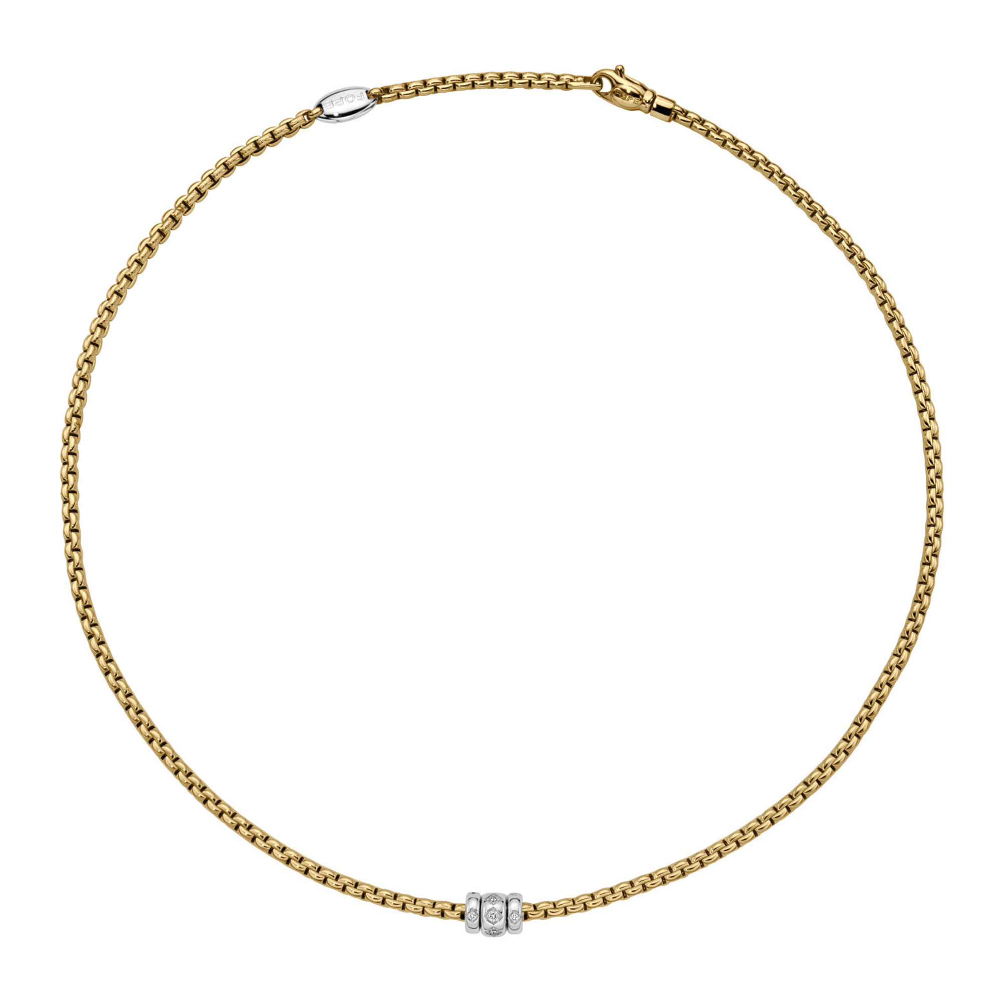 FOPE - Eka Halskette mit Diamanten in Rautenfassung