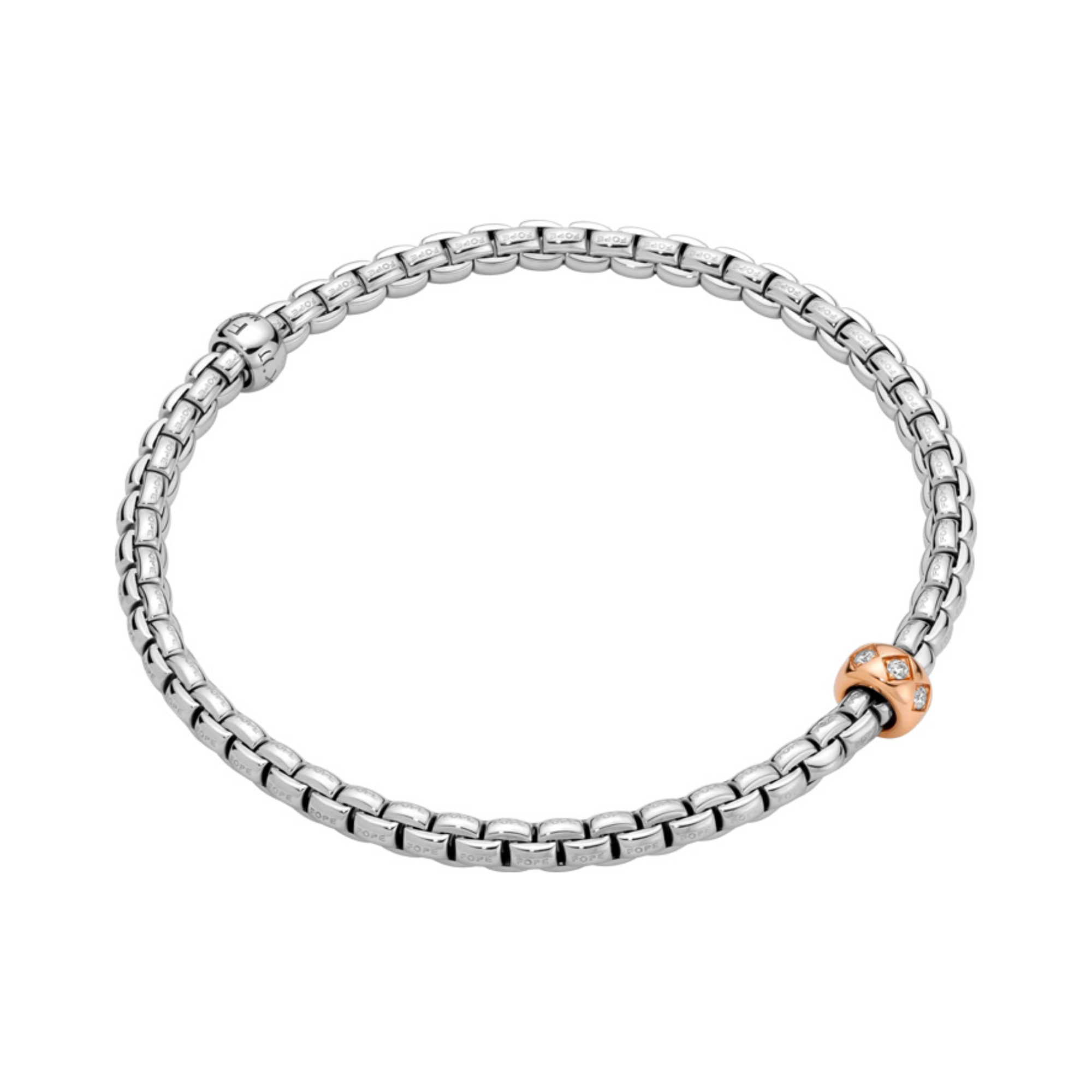 FOPE - Flex'it Eka Armband mit Diamanten in Rautenfassung