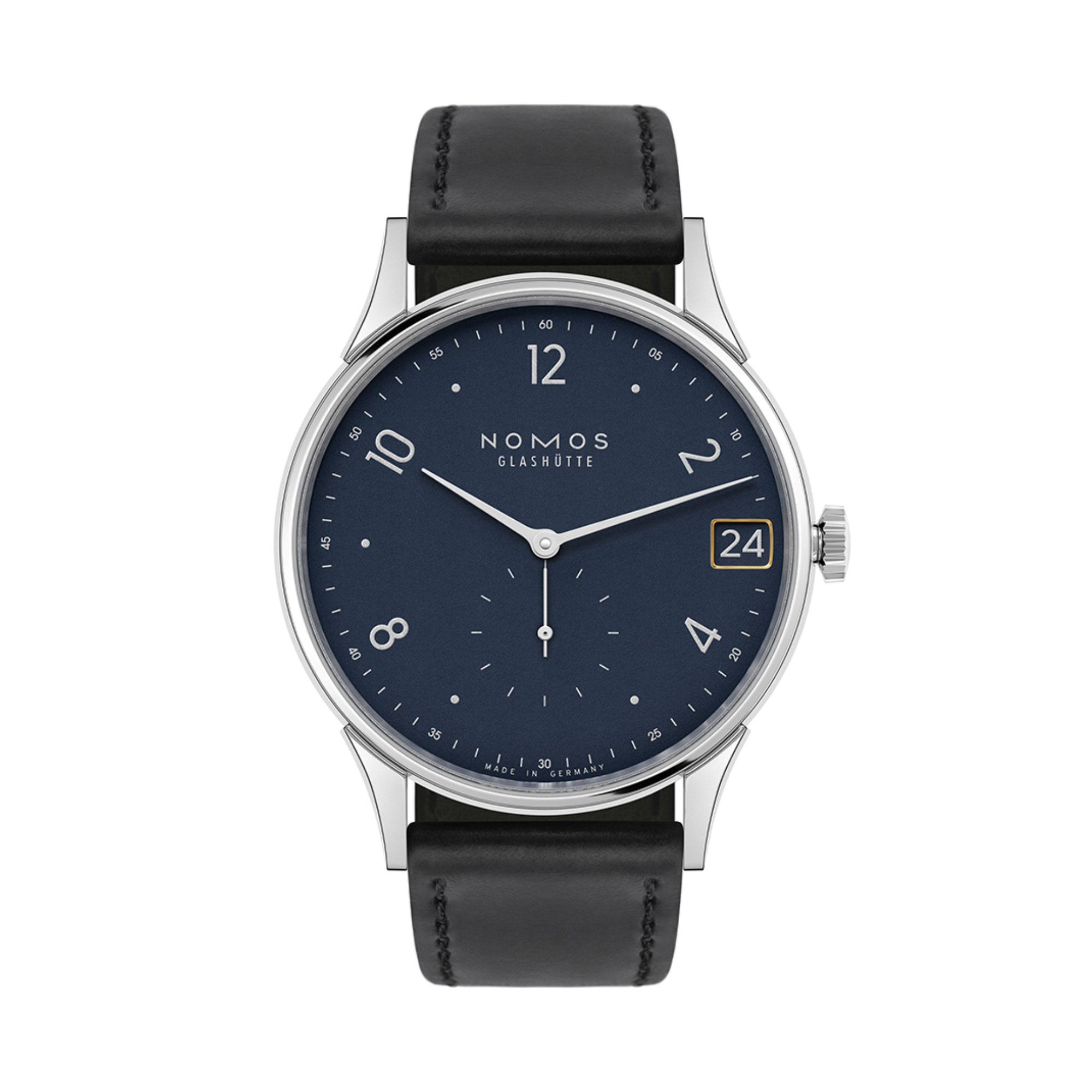 NOMOS Glashütte - Minimatik 39 Datum blau