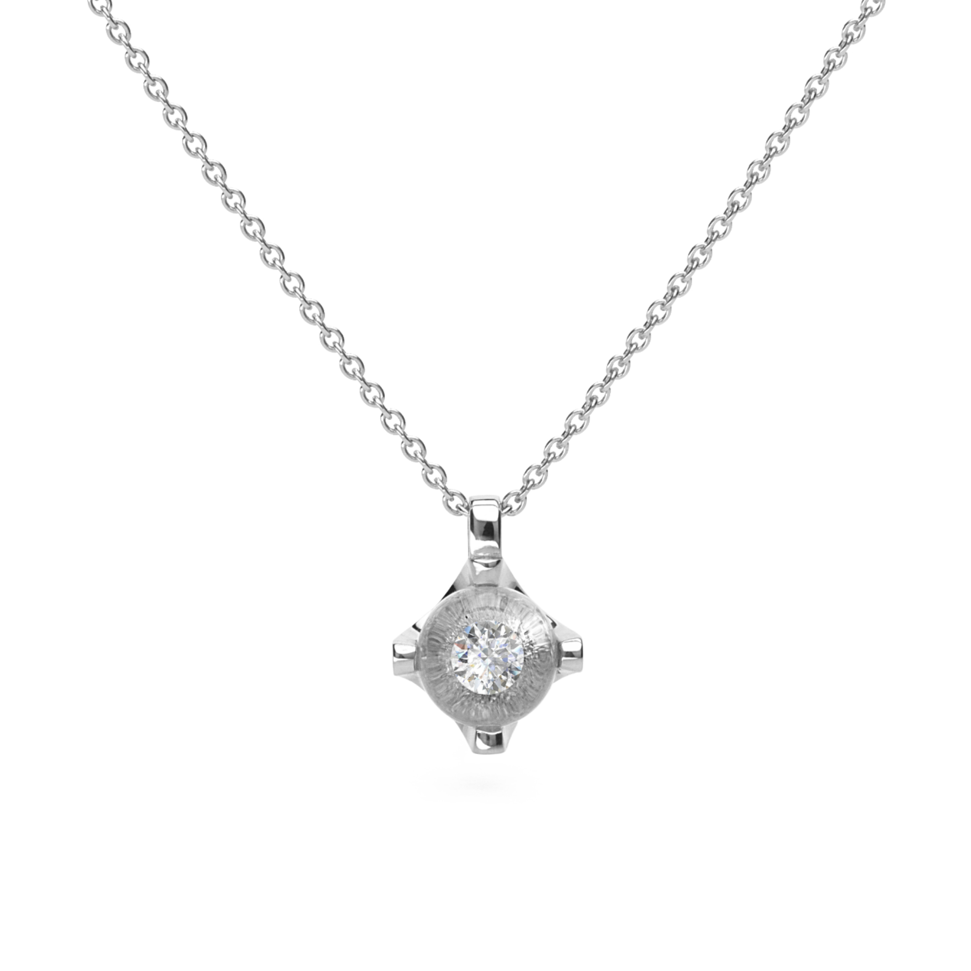 Schmuckwerk - Anhänger Glasklar mit Halskette