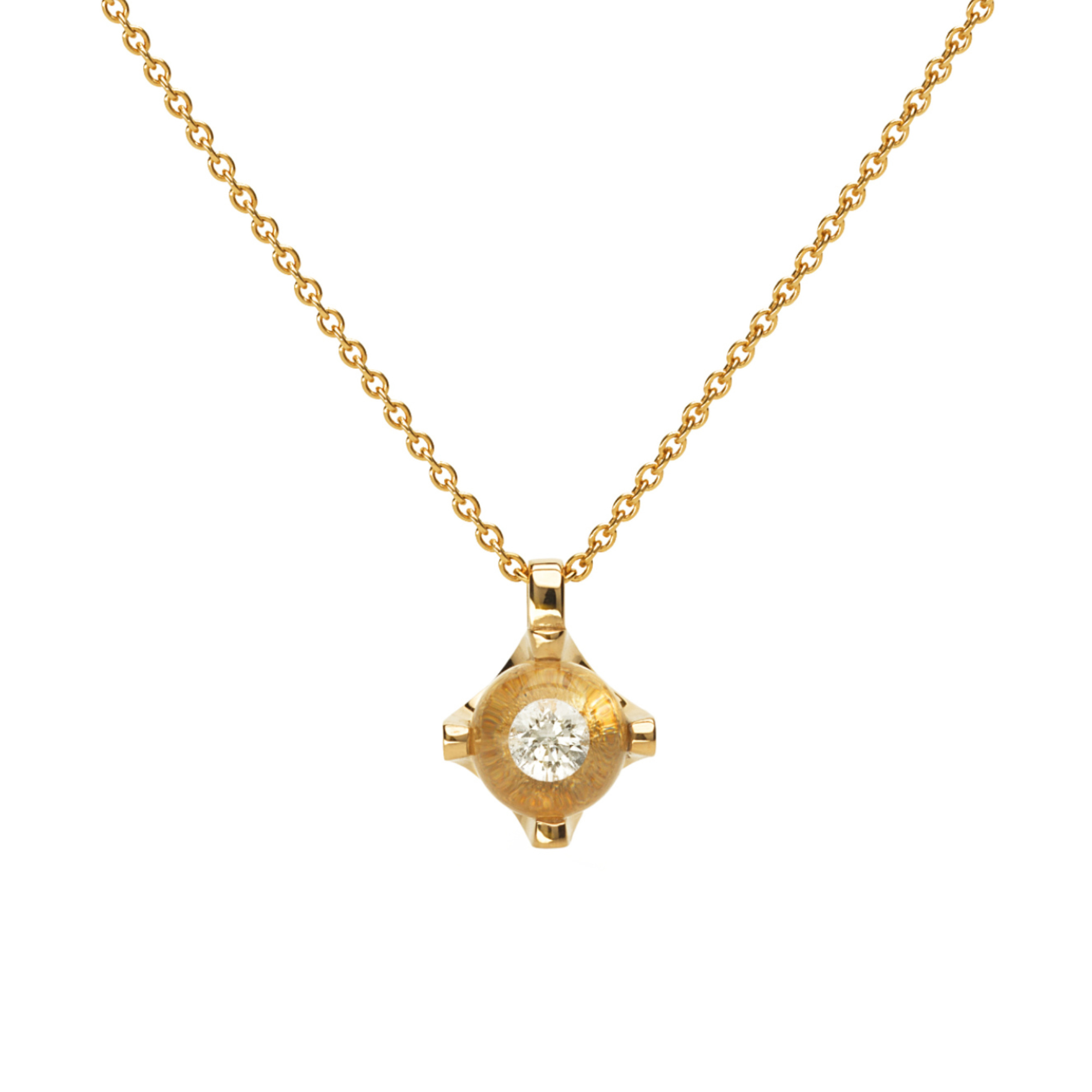 Schmuckwerk - Anhänger Glasklar mit Halskette