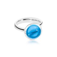 Bouton Ring large Swiss Topas