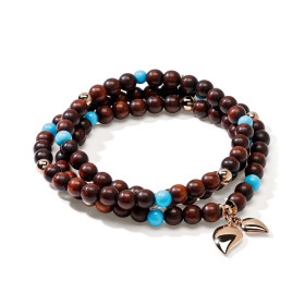 Tamara Comolli INDIA Armband mit Snakewood und Türkis Medium B-IND-SWTur-3-m-rg