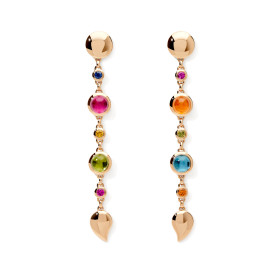 Tamara Comolli BOUTON Long Ohrringe in 'Candy' mit Saphiren E-BOU-3-Can-Sa-rg