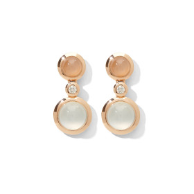 Tamara Comolli BOUTON Ohrhänger 2 Cabochons 'Camel' E-BOU-2-Camel-Cl-rg