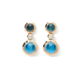 Tamara Comolli BOUTON Ohrhänger 2 Cabochons 'Sky' E-BOU-2-Sky-Cl-rg