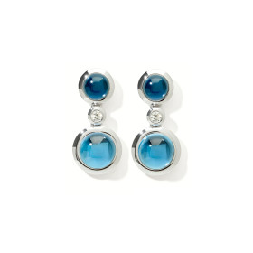 Tamara Comolli BOUTON Ohrhänger 2 Cabochons 'Sky' E-BOU-2-Sky-Cl-wg