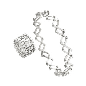 Serafino Consoli Serafino Multi-Size Ring und Armband S.RB 1492 F4 WG WD