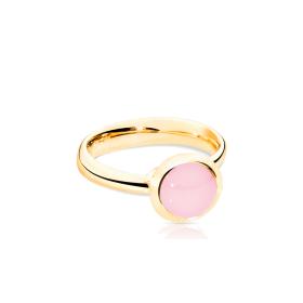 Tamara Comolli BOUTON Ring small Pinker Chalcedon R-BOU-s-ChPi-yg