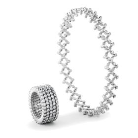 Serafino Consoli Brevetto Multi-Size Ring und Armband S.RB 5F2 WG WD
