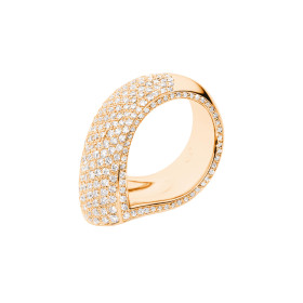 Tamara Comolli SIGNATURE Drop Ring mit Diamant-Pavé R-Dr-p-rg