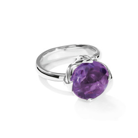 Tamara Comolli TULIP Ring Large mit Amethyst R-TUL-l-Am-wg
