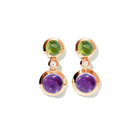 Tamara Comolli BOUTON Ohrhänger 2 Cabochons 'Aurora' E-BOU-2-Aur-Cl-rg