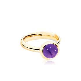 Tamara Comolli BOUTON Ring small Amethyst R-BOU-s-Am-yg