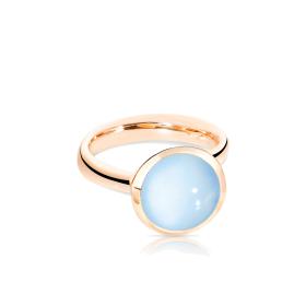 Tamara Comolli BOUTON Ring large Blauer Chalcedon R-BOU-l-ChBl-rg