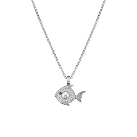 Chopard Happy Diamonds Fish Anhänger mit Halskette 79A205-1201