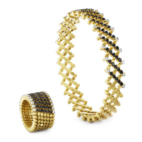 Serafino Consoli Serafino Multi-Size Ring und Armreif S.RB 7H2 YG WD BD