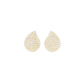Tamara Comolli SIGNATURE Large Ohrstecker mit Diamant Pavé E-Sig-l-p-yg