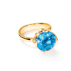Tamara Comolli TULIP Ring Large mit Swiss Topas R-TUL-l-ToSw-yg