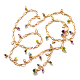 Tamara Comolli MIKADO Halskette, 100 cm in 'Aurora' N-M-100-Aur-rg