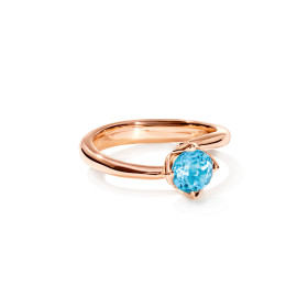 Tamara Comolli TULIP Ring XS mit Swiss Topas R-TUL-xs-ToSw-rg