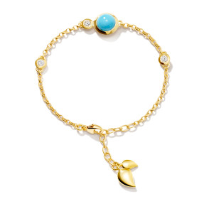 Tamara Comolli BOUTON Mini Chain Armband 'Türkis' Medium/Large B-BOU-c-Tur-ml-yg
