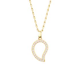 Tamara Comolli SIGNATURE Anhänger large mit Diamant Pavé  P-Sig-l-pl-yg