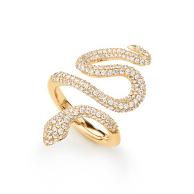 Ole Lynggaard Copenhagen Snakes Ring mittel mit Diamant-Pavé A2673-404