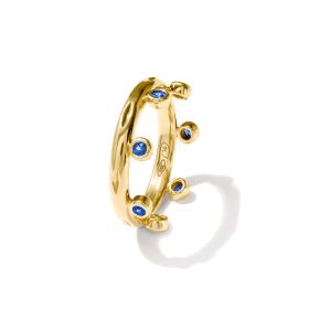 Tamara Comolli GYPSY Ring Crown Brilliant Cut 'Ocean'  R-Gyp-C-Br-Oce-yg