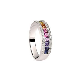 Ring Saphire fancy Rainbow