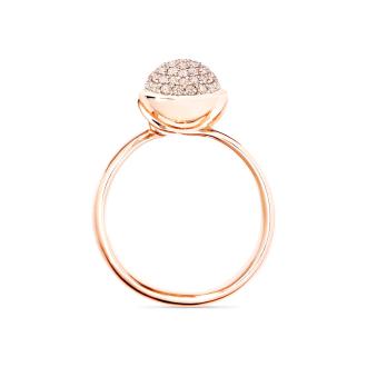 Bouton Ring small mit Diamant Pavé