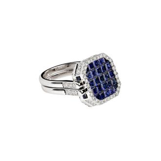 Ring Saphire drehbar