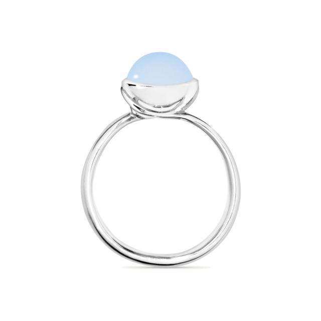 Tamara Comolli - BOUTON large Ring Chalcedony blue