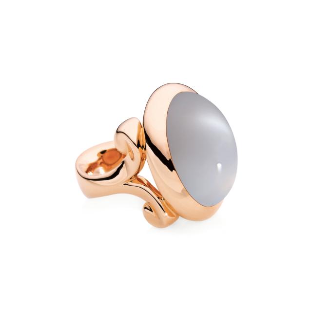 Tamara Comolli - HIPPIE GLAM Ring small Grauer Mondstein