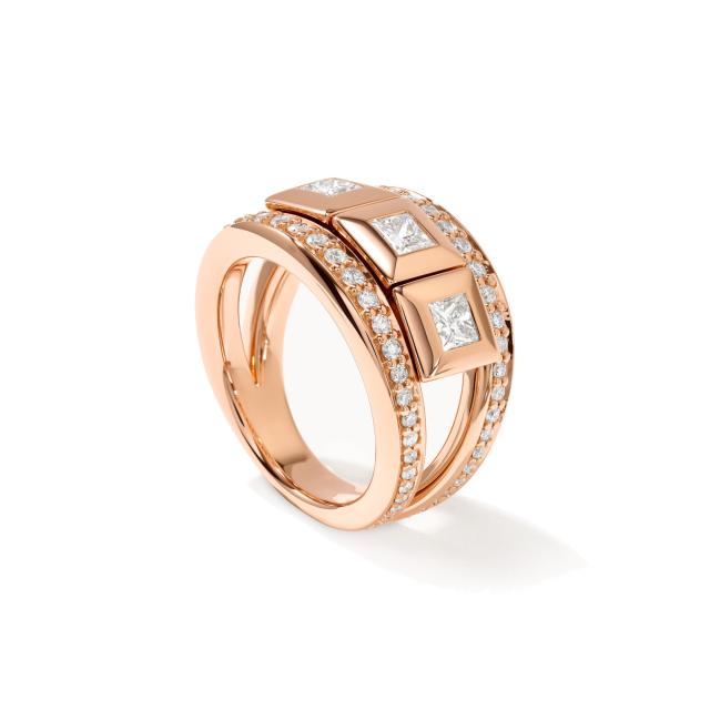 Tamara Comolli - CURRICULUM VITAE Ring 3 mit Diamant Pavé - medium