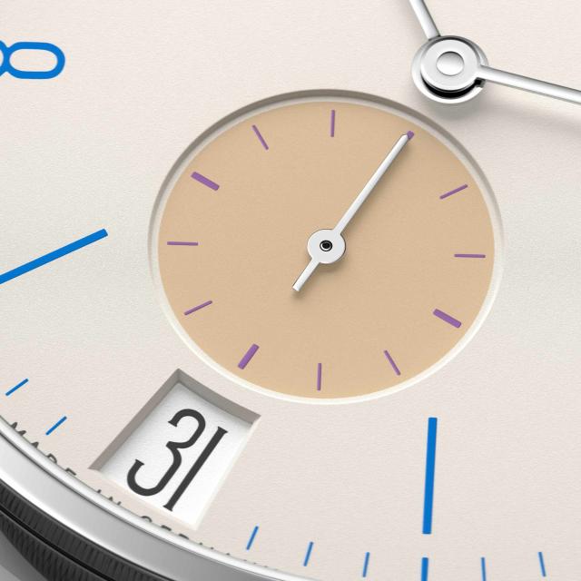 NOMOS Glashütte - Tangente 38 Datum Schulhausweiß 