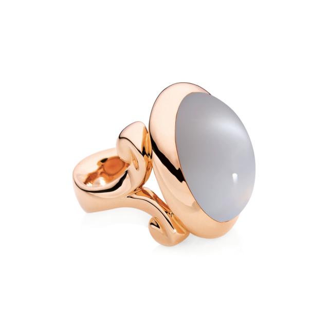 Tamara Comolli - HIPPIE GLAM Ring large Grauer Mondstein