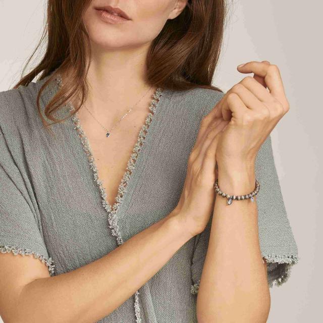 Tamara Comolli - INDIA Drop Armband large Greywood