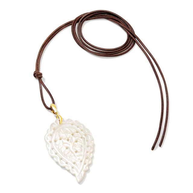 Tamara Comolli - INDIA Leaf Anhänger large Perlmutt