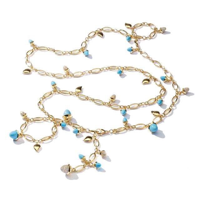 Tamara Comolli - Lange MIKADO Kette Turquoise