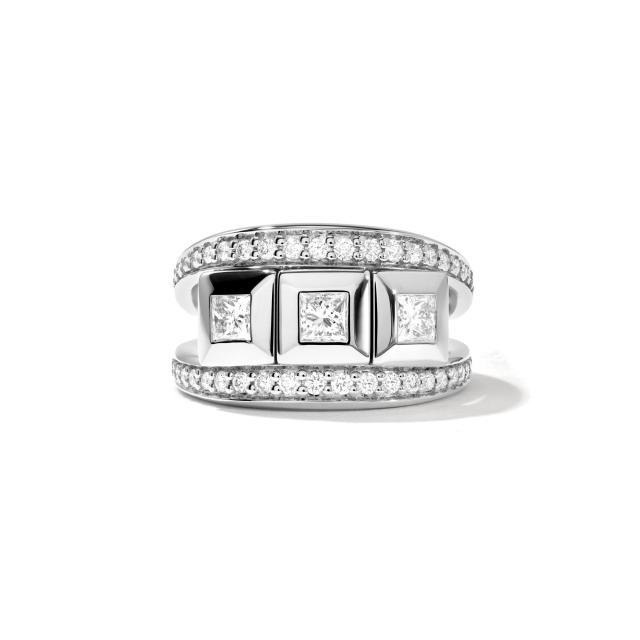 Tamara Comolli - CURRICULUM VITAE 3 Ring mit Diamant Pavé medium