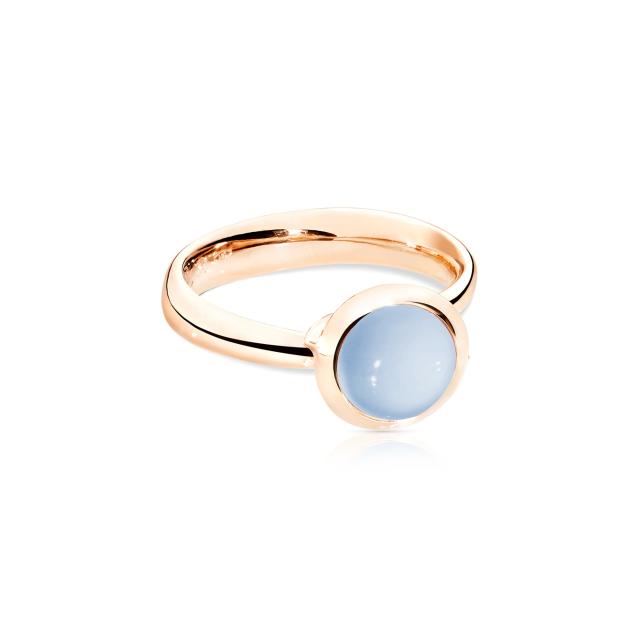 Tamara Comolli - BOUTON Ring small Blauer Chalcedon