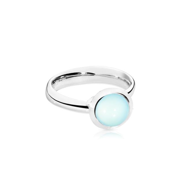 Tamara Comolli - BOUTON Ring small Aqua Chalcedon