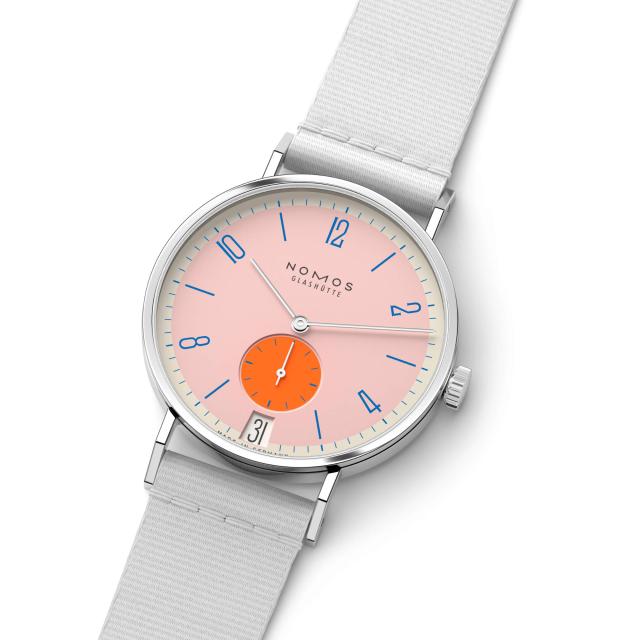 NOMOS Glashütte - Tangente 38 Datum Flamingopink 