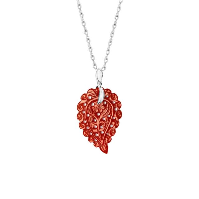 Tamara Comolli - INDIA Leaf Anhänger small Onyx terra