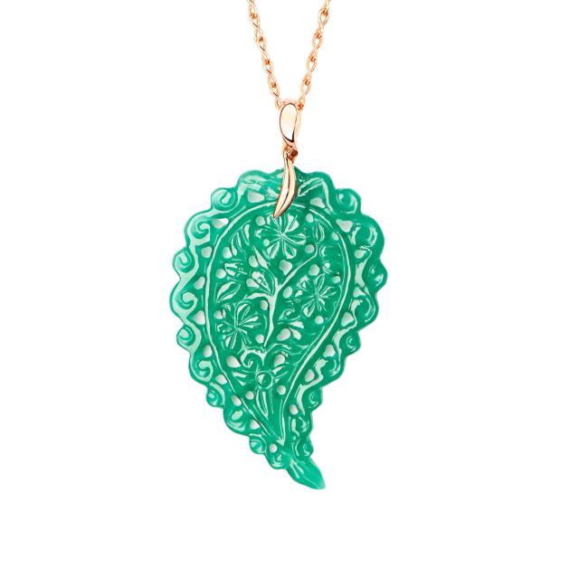 Tamara Comolli - INDIA Leaf Anhänger large grüner Onyx