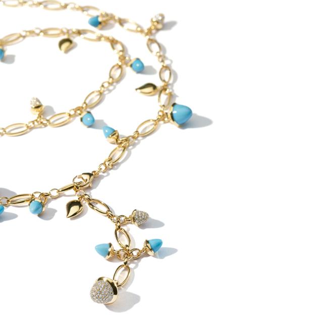 Tamara Comolli - Lange MIKADO Kette Turquoise